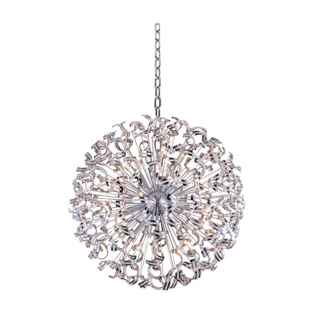 Elegant Lighting Tiffany 45 light Chrome Chandelier Clear Elegant Cut Crystal V2068G54C/EC